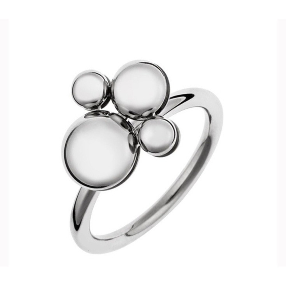 NWT CALVIN KLEIN Silver Fidget Spinner Ring Spin ADHD Designer Size 8 MSRP $110